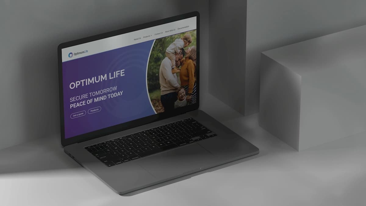Optimum Life landing image.